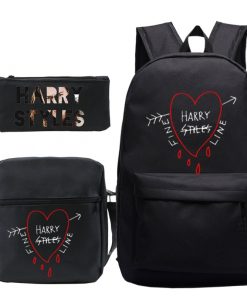 3 pcsset harry styles printed backpack 3134 - Harry Styles Store