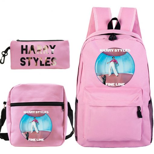 3 pcsset harry styles printed backpack 6497 - Harry Styles Store