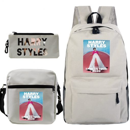 3 pcsset harry styles printed backpack 6566 - Harry Styles Store