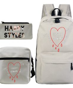 3 pcsset harry styles printed backpack 8762 - Harry Styles Store