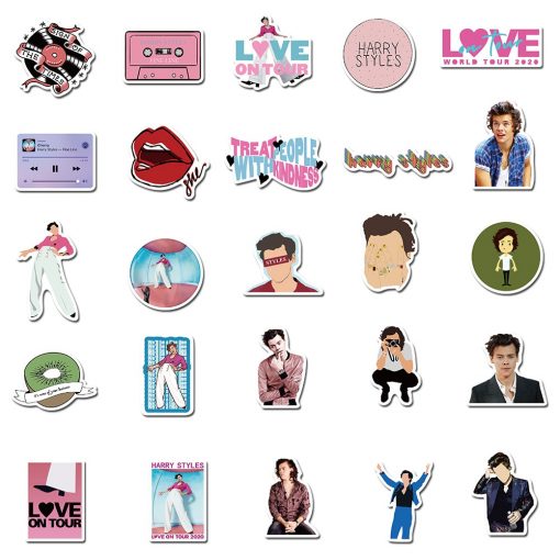 50pcs hot british singer harry edward styles stickers for car laptop 6280 - Harry Styles Store