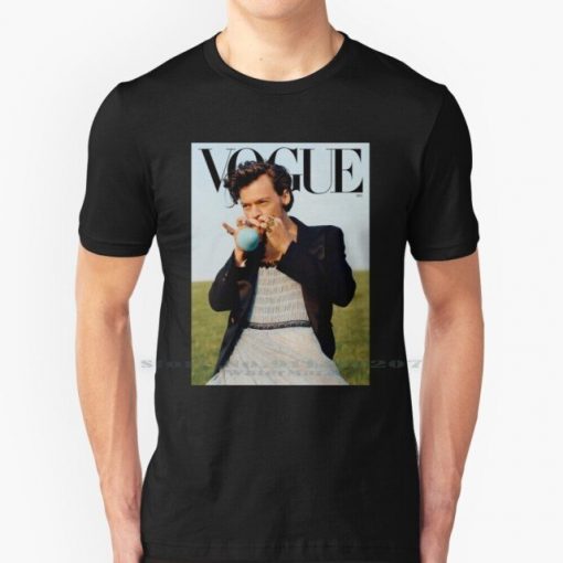 Cover Harry Blow A Balloon T Shirt 100 Pure Cotton Man Aesthetic Style Vintage Handsome - Harry Styles Store